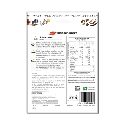 Nimkish Chicken Curry Extra Curry Ready to Cook Spice Mix | 40g | Onion Ginger Garlic Already in Mix | Himalayan Recipe