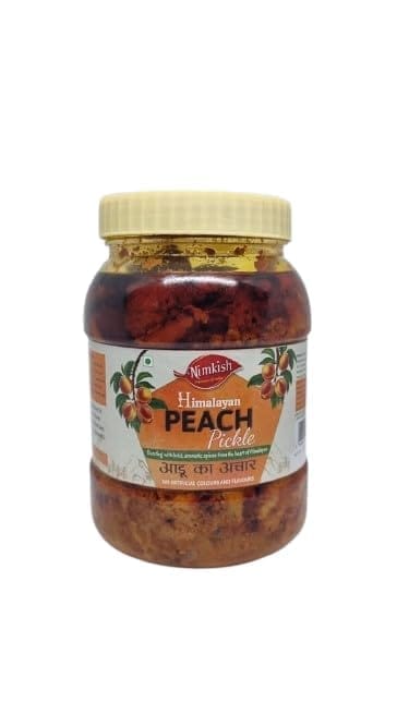 Nimkish Himalayan Peach Pickle | 500g | Traditional Himalayan Achar | No Artificial Colours | No Preservatives | Made in Kullu