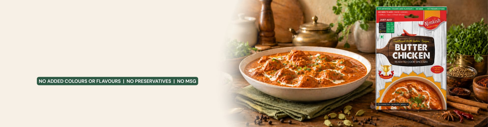 Nimkish Butter Chicken Ready to Cook Spice Mix - Authentic Himalayan Recipe