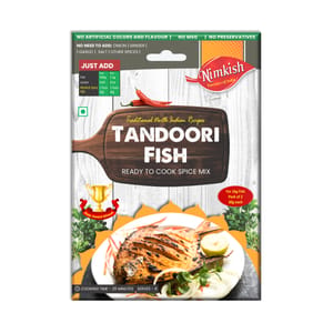 Nimkish Tandoori Fish Ready to Cook Spice Mix | 60g | Onion Ginger Garlic Already in Mix | Himalayan Recipe