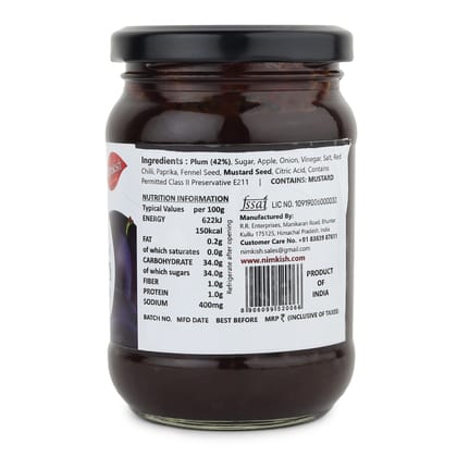 Nimkish Spicy Plum Relish | Himalayan Artisanal Chutney | No Preservatives | Made in Kullu