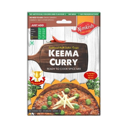 Nimkish Keema Curry Ready to Cook Spice Mix | 60g | Onion Ginger Garlic Already in Mix | Himalayan Recipe