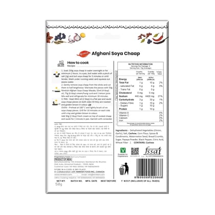 Nimkish Afghani Soya Chaap Ready to Cook Spice Mix | 50g | Onion Ginger Garlic Already in Mix | Himalayan Recipe