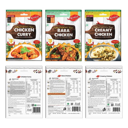 Nimkish Curry & Gravy Ready-to-Cook Spice Combo Pack of 10 | Instant Masala Premix for Indian Sabzi & Curry Dishes | Value Pack
